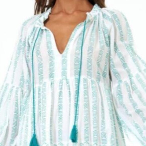 Oliphant Long-Sleeve Striped Mini Dress - New with Tags - Picture 4 of 5